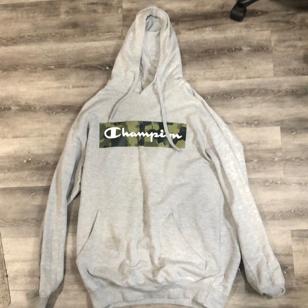 Champion hoodie Grey & Camo